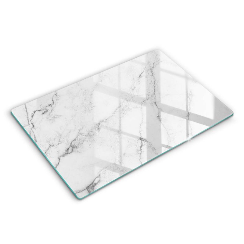 Szklana deska do krojenia Wallfluent 80x52 cm Elegancki marmur tekstura 1 szt.