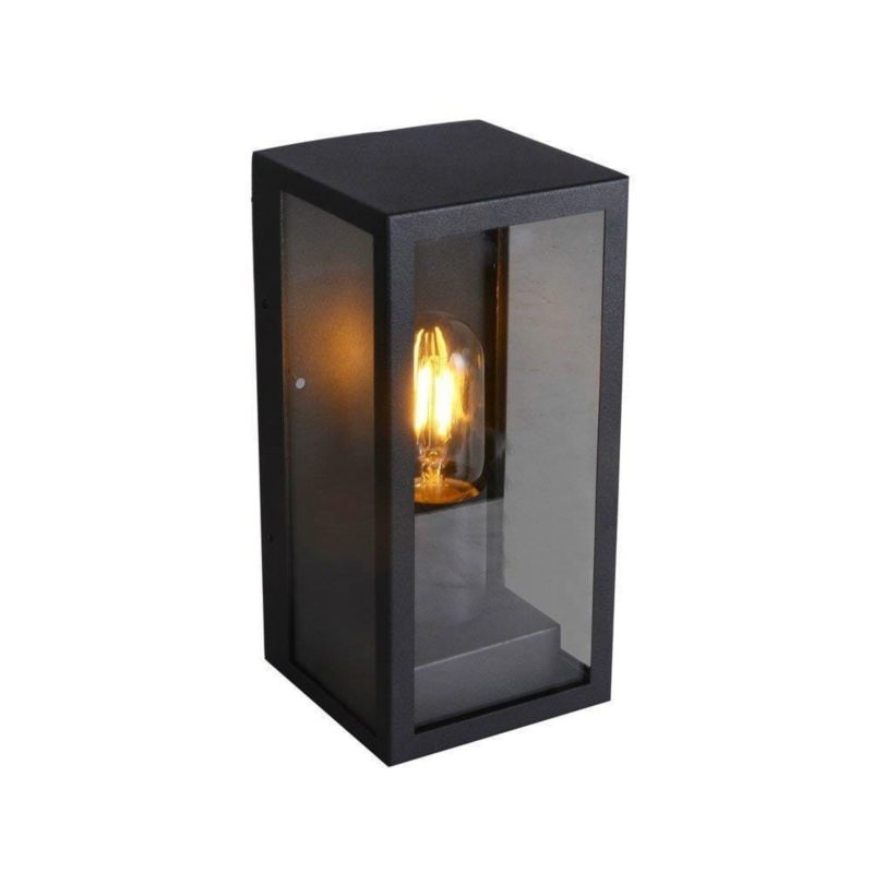 Kinkiet ścienny zewnętrzny V-TAC czarny 1 x E27 x IP44 wym: 23,6 x 11,3 x 11,3 cm - 1 szt.