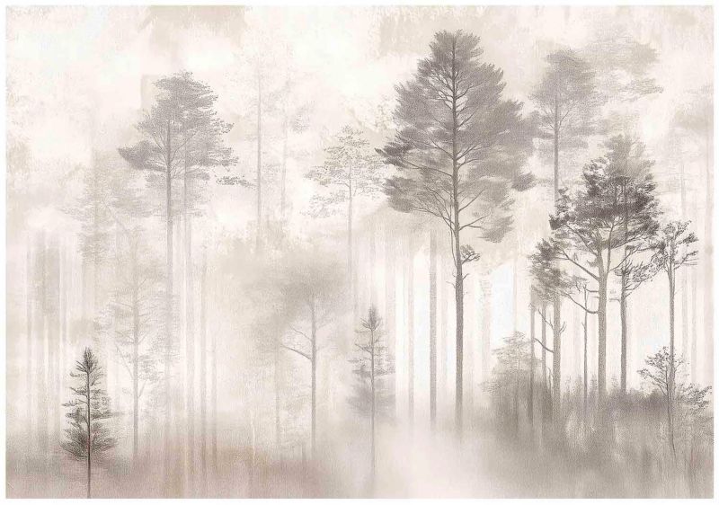 Fototapeta Las Vintage Drzewa Natura Do Salonu Sypialni WALLARENA 250x175 cm Tapeta Na Flizelinie 1 szt.