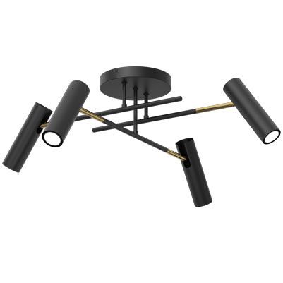 Lampa sufitowa wisząca Luminex Axion 3238 czarny mat-złoty połysk 89 cm szerokości 4xGU10 x 8W 1 szt.