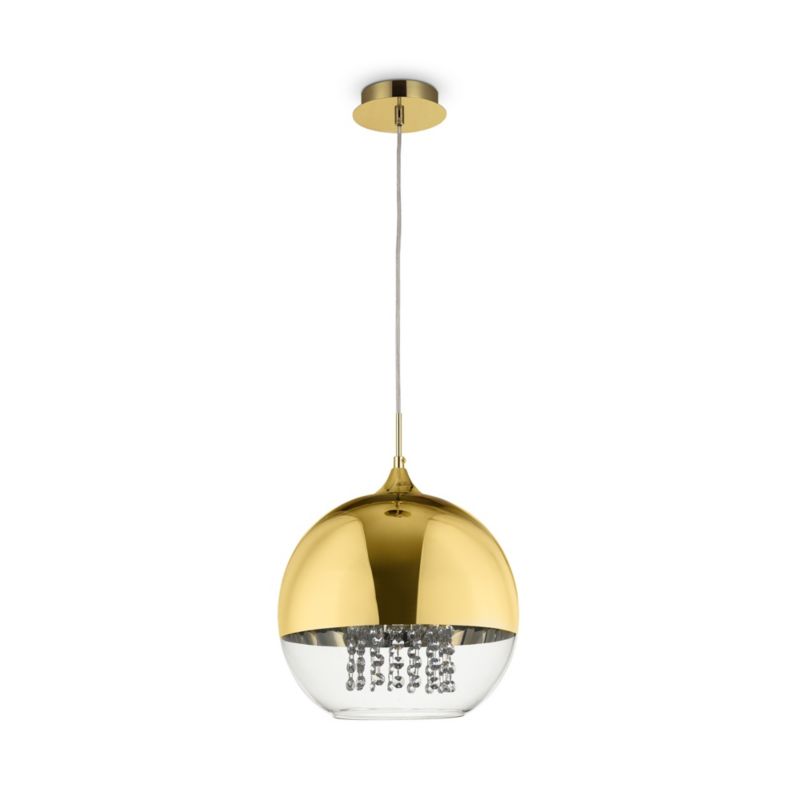 Lampa wisząca Maytoni Fermi 1233 mosiężno-złota kryształowa 1xE27 x 1 szt.