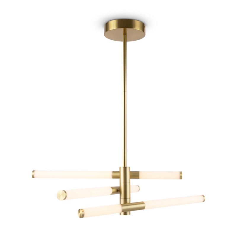 Lampa wisząca Maytoni Axis złota regulowana do salonu wbudowany LED 28W 1 szt.