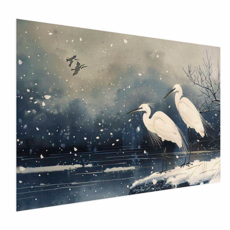 Plakat Artgeist Czaple nad stawem 30x21 cm bez ramy 1 szt