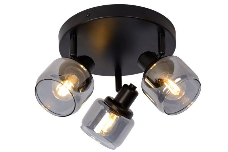 Lampa sufitowa wisząca Lucide Bjorn 1278 czarna 38 cm szerokości 3xE14 x 40W 1 szt.