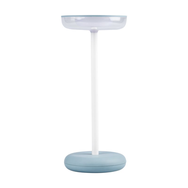 Lampa stołowa Kanlux Fluxy niebiesko-biała LED 1.7W 3000K 140lm bezprzewodowa IP44 wym: 26 x 11 x 11 cm metal - 1 szt.