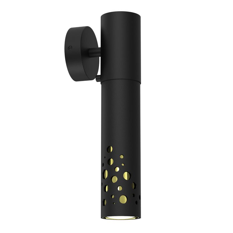 Kinkiet ścienny Luminex Altro Buble czarny mat-złoty połysk styl nowoczesny 1 x GU10 x 8W IP20 wym: 30 x 8 x 10,5 cm - 1 szt.