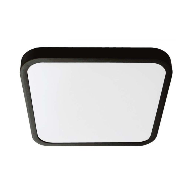 Plafon V-TAC czarno biały LED 48W 3000K 5160lm kwadratowy IP44 wym: 6,5 x 42 x 42 cm tworzywo sztuczne - 1 szt.