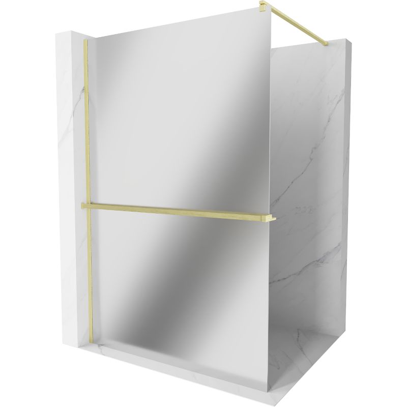 Ścianka prysznicowa walk-in Mexen Kioto+ złota szczotkowana 140x200 cm 800-140-121-55-50 1 szt.