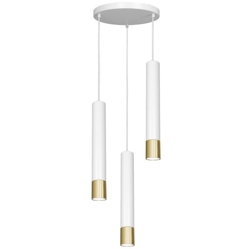 Lampa wisząca Luminex Nest 5648 biały matowa-złota tuby 3xGU10 x 8W 1 szt.