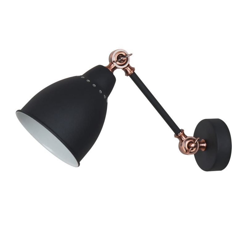 Kinkiet ścienny Italux Sonny czarny-miedź 1 x E27 x 60W IP20 wym: 52 x 38,5 cm - 1 szt.