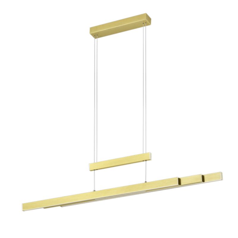Lampa sufitowa wisząca Trio Trajan złoto-biała wym: 150 x 150,5 x 6 cm wbudowany LED 54W 1 szt.