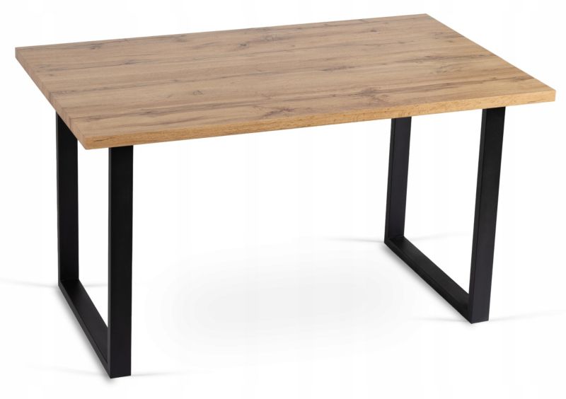 Stół Prostokątny Glos 135 cm Mebel Elite Dąb Złoty/Czarny 1 szt