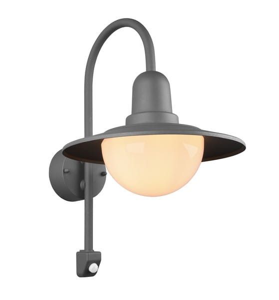 Kinkiet zewnętrzny z czujnikiem Trio Norman antracytowo-biały 1 x E27 x 40W IP44 wym: 45,5 x 30 x 38 cm - 1 szt.
