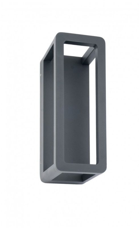 Kinkiet ścienny zewnętrzny SU-MA Arma ciemnoszary LED 9W 4000K 210lm IP65 wym: 23 x 8,6 x 12,5 cm aluminium - 1 szt.