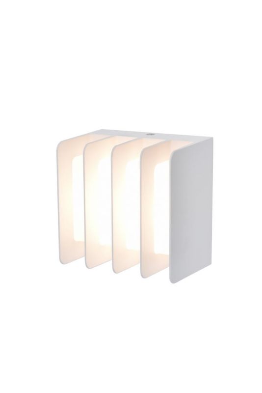 Kinkiet ścienny zewnętrzny Lutec Gridy biały LED 14.5W 3000K 700lm IP54 wym: 11 x 11 x 7,4 cm aluminium - 1 szt.