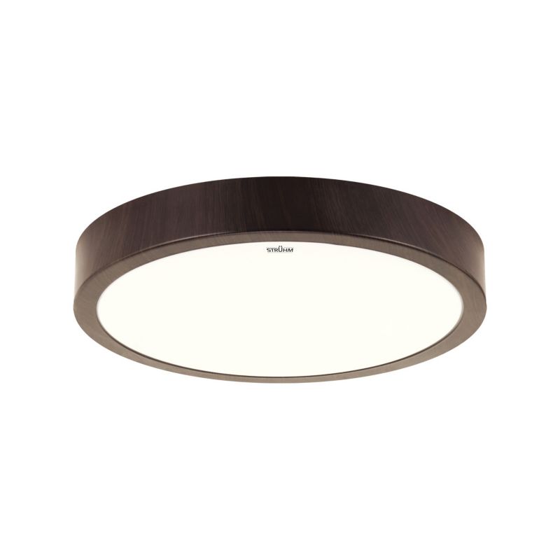 Plafon Struhm Atut wenge-biały LED 24W 4100K 1680lm łazienkowy IP44 wym: 5 x 38 x 38 cm tworzywo sztuczne - 1 szt.
