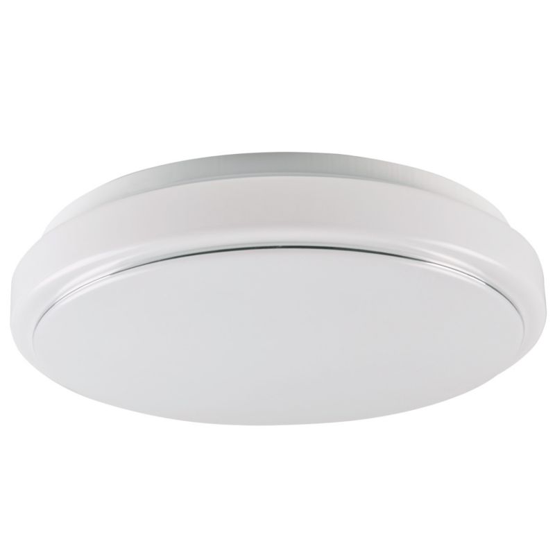Plafon sufitowy Polux Benedykt srebrno-biały okrągły 2 x E27 x 20W IP20 wym: 8,5 x 33 x 33 cm - 1 szt.