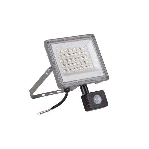 Naświetlacz LED z czujnikiem ruchu Kanlux szary LED 30W 3000/4000/6500K 2400/3240/2910lm IP44 wym: 22 x 17,1 x 5,1 cm - 1 szt.