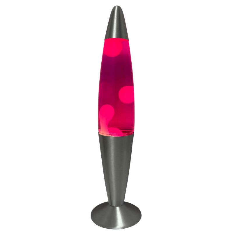 Lampka stołowa Rabalux Lollipop 2 różowo-srebrna lawa 1 x E14 x 25W IP20 wym: 42 x 11 x 11 cm szkło - 1 szt.
