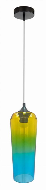 Lampa sufitowa Candellux Eol czarno-niebieska wym: 120 x 11 x 11 cm 1xE27 x 60W 1 szt.