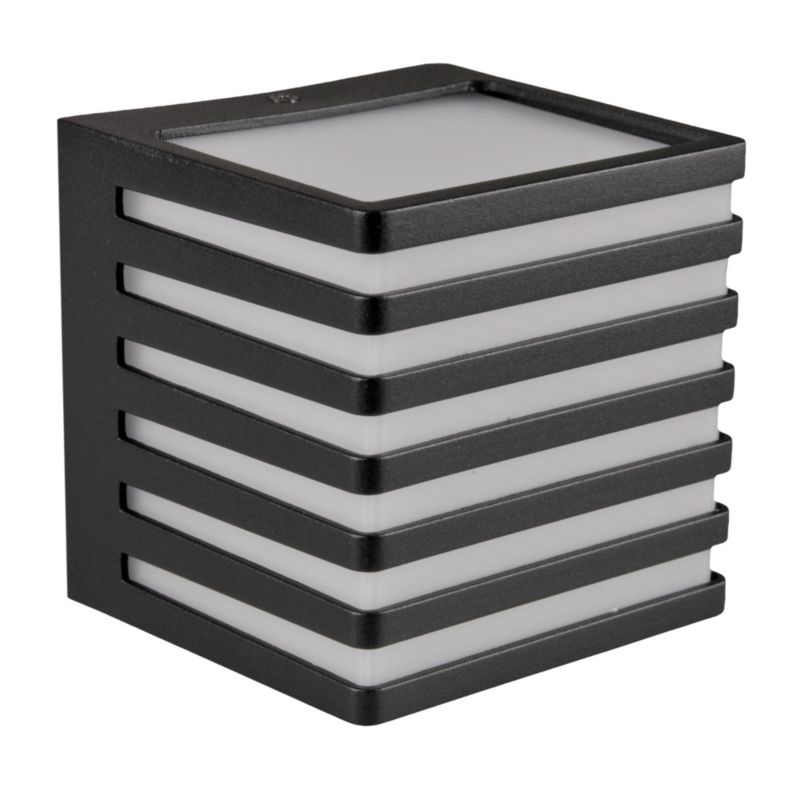 Kinkiet ścienny zewnętrzny Polux Maxwell czarno-mleczny LED 10W 4000K 1000lm IP54 wym: 11 x 11 x 10 cm aluminium - 1 szt.