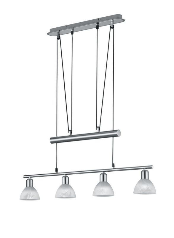Lampa sufitowa wisząca Trio Levisto srebrna wym: 160 x 80 x 11 cm 4xE14 x 1 szt.