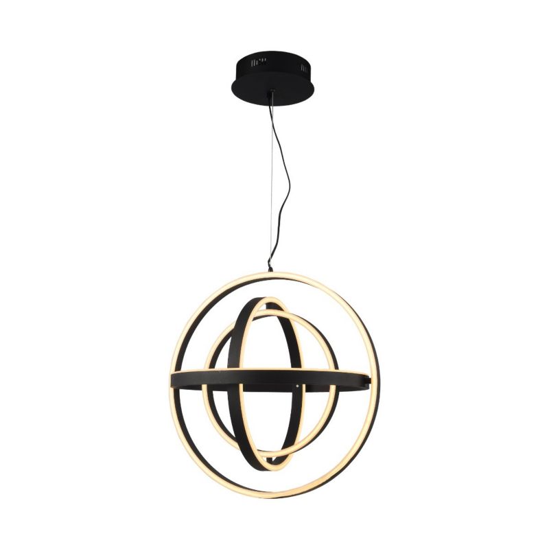 Lampa wisząca Zuma Line Tess 0161 czarno-biała nowoczesna wbudowany LED 52W 1 szt.