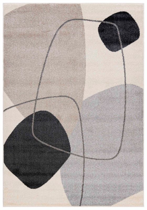 Dywan wewnętrzny Lucy NP26A prostokąt Mazovia 200x 300 cm beżowy,kremowy,szary motyw geometryczny średni włos 1 szt.