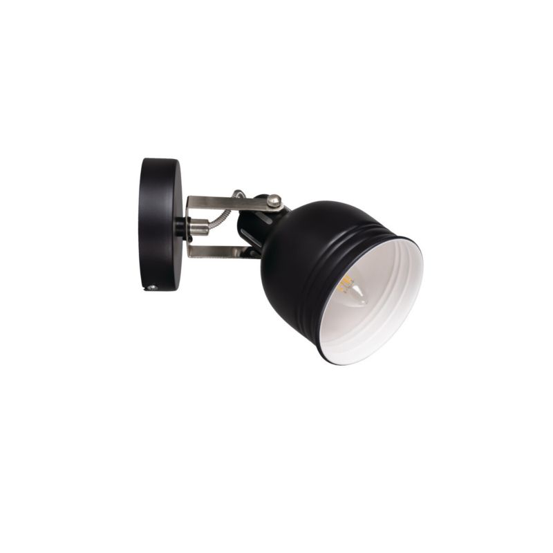 Kinkiet ścienny Kanlux Derato czarny 1 x E14 x 8W IP20 wym: 15 x 11 x 11 cm - 1 szt.