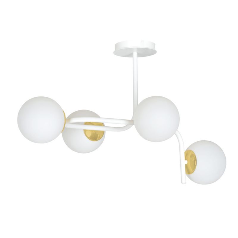 Lampa sufitowa Emibig Ragnar biało-złota wym: 84 x 72 cm 4xE14 x 40W 1 szt.