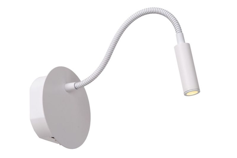 Kinkiet ścienny Lucide Jolijn biały bezprzewodowy LED 2W 3000K 140lm IP20 wym: 3,6 x 11 x 11 cm - 1 szt.