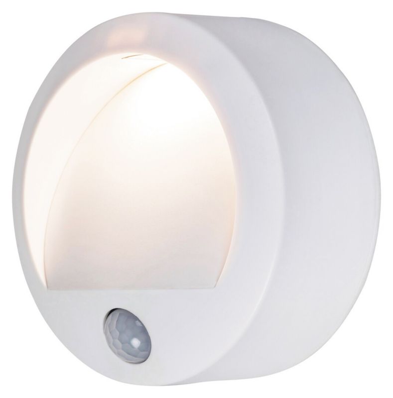 Kinkiet zewnętrzny z czujnikiem Rabalux Amarillo biały LED 1.5W 3000K 50lm IP44 wym: 11 x 11 x 5,6 cm tworzywo sztuczne - 1 szt.