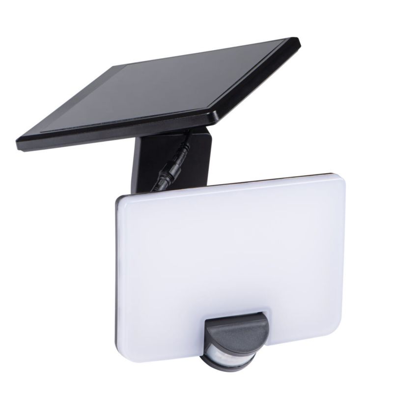 Naświetlacz solarny LED Kanlux czarno-biały LED 8W czujnik ruchu IP54 wym: 29 x 14 x 17,8 cm tworzywo sztuczne - 1 szt.