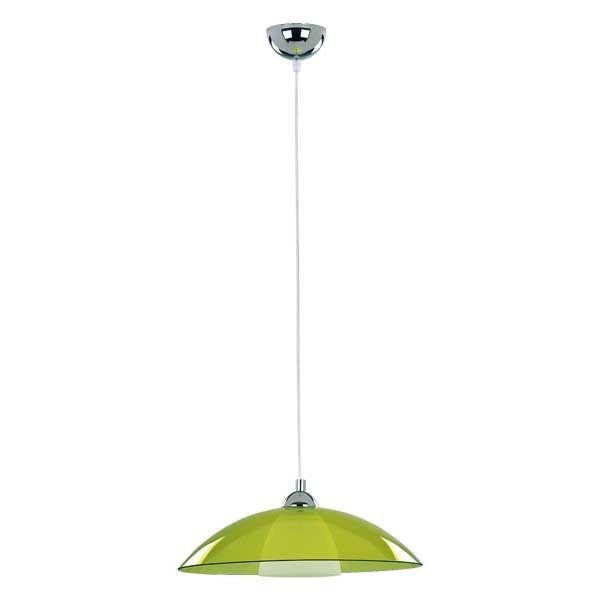 Lampa wisząca Alfa Ufo zielona-chromowana wym: 118 x 40 x 40 cm 1xE27 x 15W 1 szt.