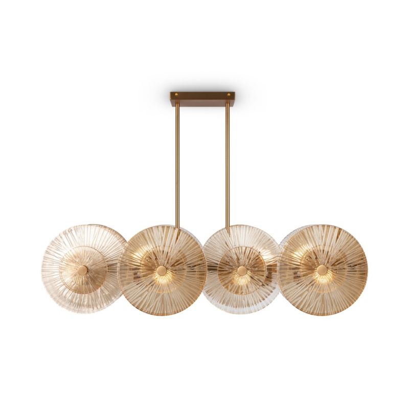Lampa wisząca Maytoni Aster mosiężno-złota wym: 128 x 17 x 103 cm 8xE14 x 40W 1 szt.