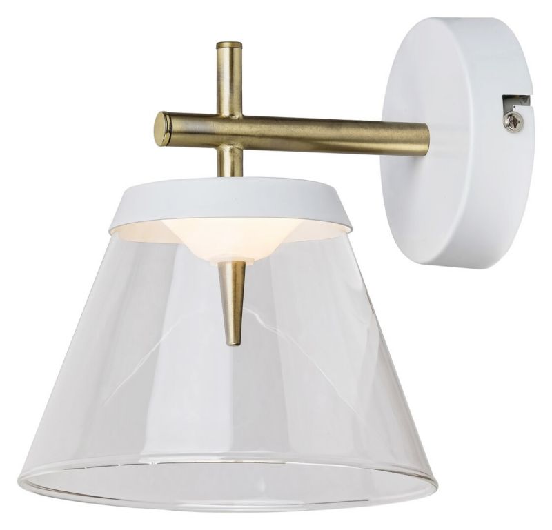Kinkiet ścienny Rabalux Aviana biało-przezroczysty styl nowoczesny LED 6W 4000K 480lm IP20 wym: 17 x 15 x 17,5 cm - 1 szt.
