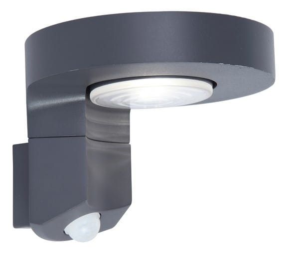 Kinkiet solarny z czujnikiem Lutec Diso szaro-biały LED 2W 4000K 200lm IP44 wym: 12,5 x 17,5 x 16 cm tworzywo sztuczne - 1 szt.