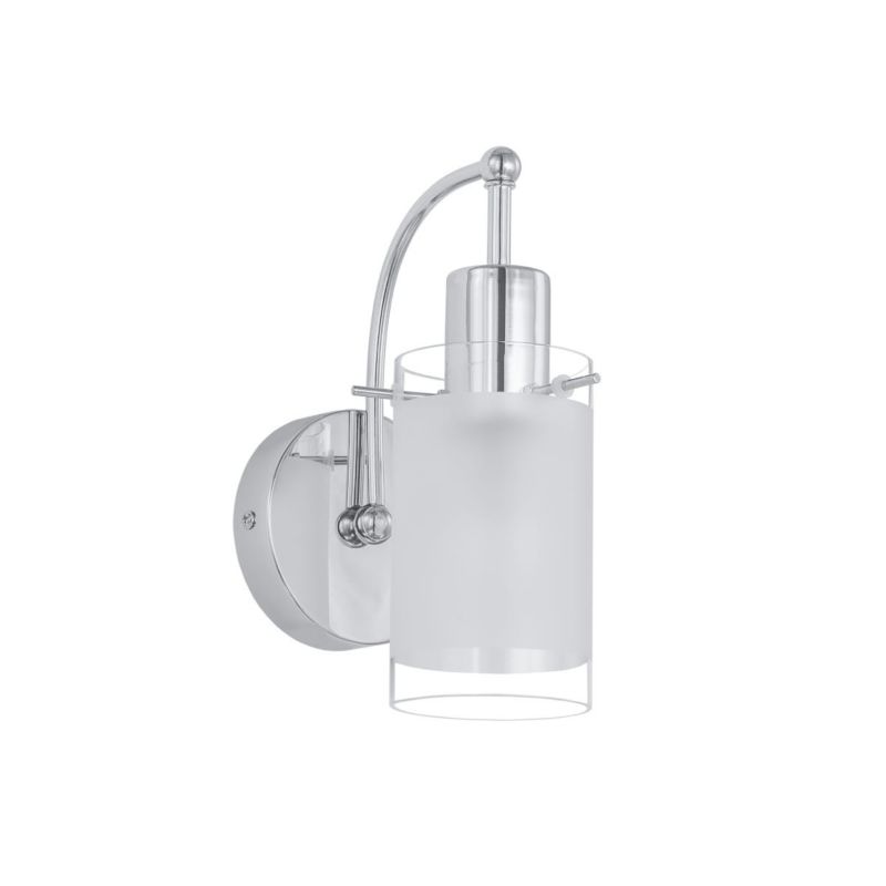 Kinkiet ścienny Italux Blend chromowany biały 1 x E27 x 60W IP20 wym: 23 x 12 x 17 cm - 1 szt.