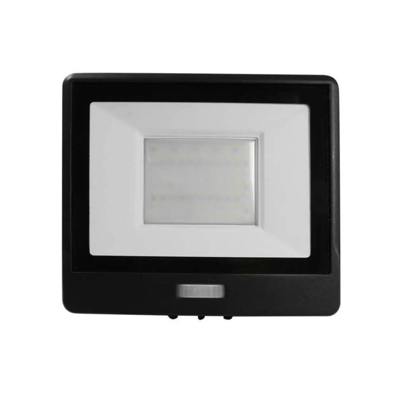 Naświetlacz LED z czujnikiem ruchu V-TAC czarny LED 50W 4000K 4000lm barwa neutralna IP65 wym: 17,8 x 19,5 x 6 cm - 1 szt.