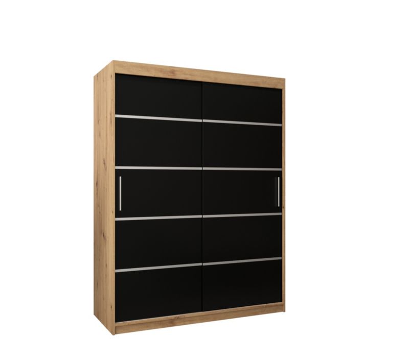 Szafa przesuwna Garderoba Abiks Verona 1 150 artisan + czarny 1 szt.