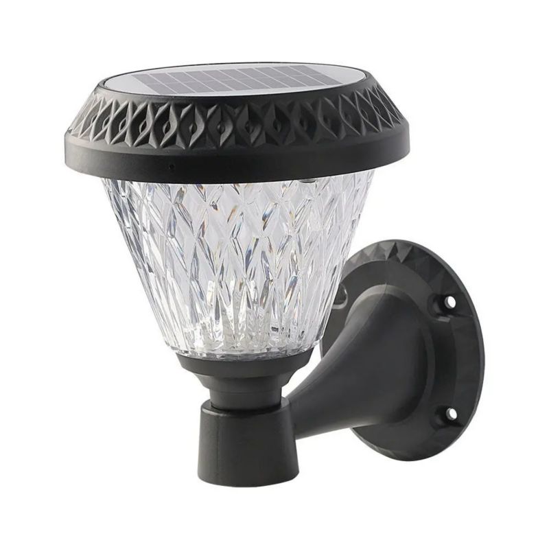 Kinkiet solarny V-TAC Vt-969 czarny LED 0.8W 3000K - 6400K 75 IP44 wym: 23 x 16 x 17 cm tworzywo sztuczne - 1 szt.