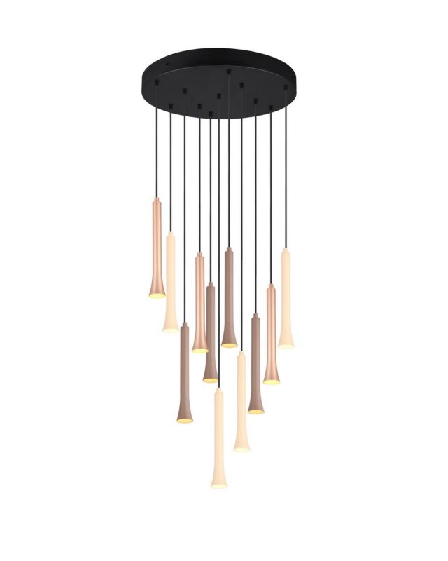 Lampa wisząca Trio Fiato 6699 brązowo-czarna nad stół wbudowany LED 3W 1 szt.