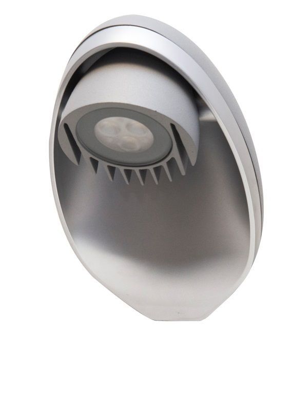 Kinkiet ścienny zewnętrzny SU-MA Eggo ciemnoszary LED 9W 4100 K 345 lm IP54 wym: 20,8 x 12,5 x 10,6 cm aluminium - 1 szt.
