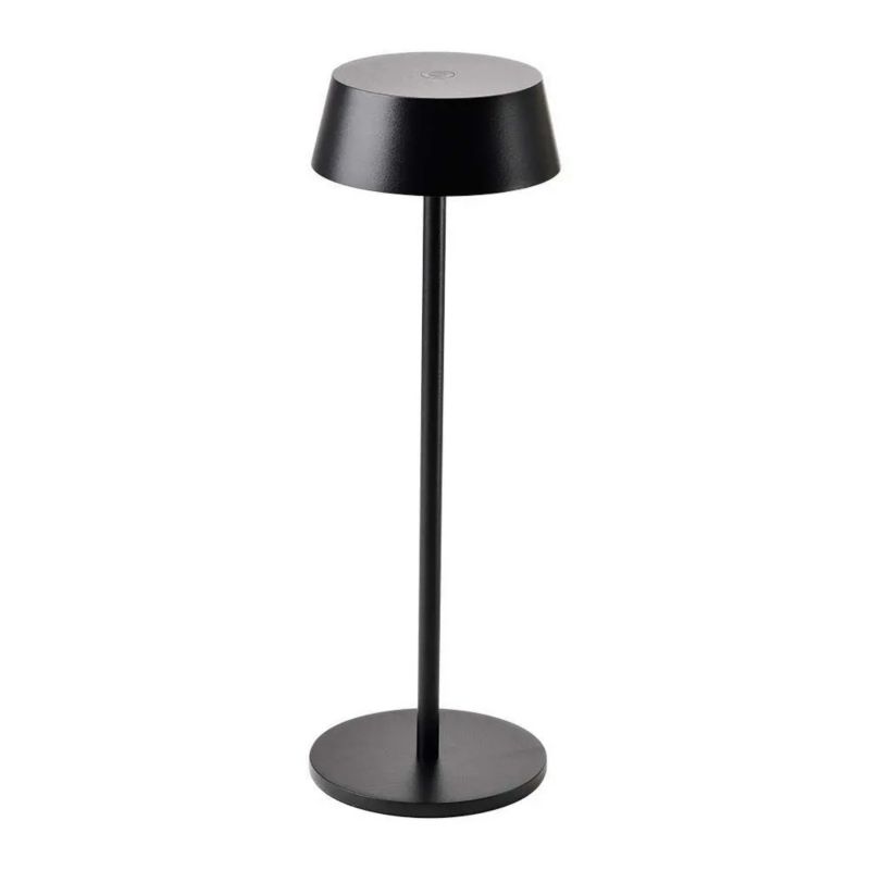 Lampka stołowa V-TAC czarna LED 2W 3000K 200lm akumulator IP54 wym: 32.5 x 10.8 x 10.8 cm aluminium - 1 szt.