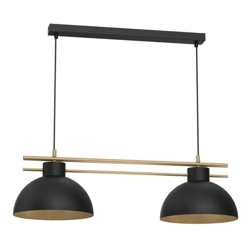 Lampa wisząca Luminex Estate czarny mat-złoty mat wym: 120 x 85,5 x 29 cm 2xE27 x 15W 1 szt.