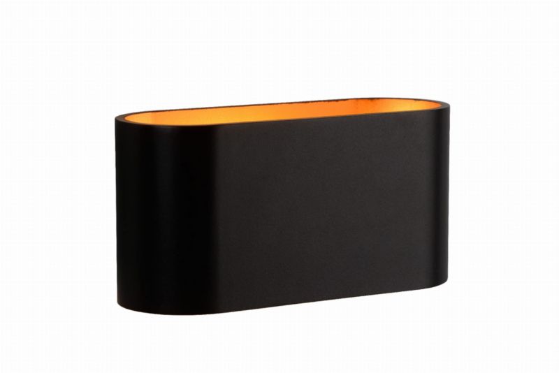 Kinkiet ścienny Lucide Xera czarny-mosiądz-złoty 1 x G9 x 42W IP20 wym: 8 x 16 x 8 cm - 1 szt.