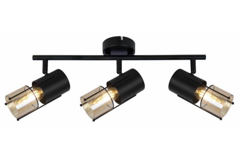 Lampa sufitowa wisząca Reality Scottie czarna wym: 15 x 40 x 8 cm 3xE14 x 1 szt.