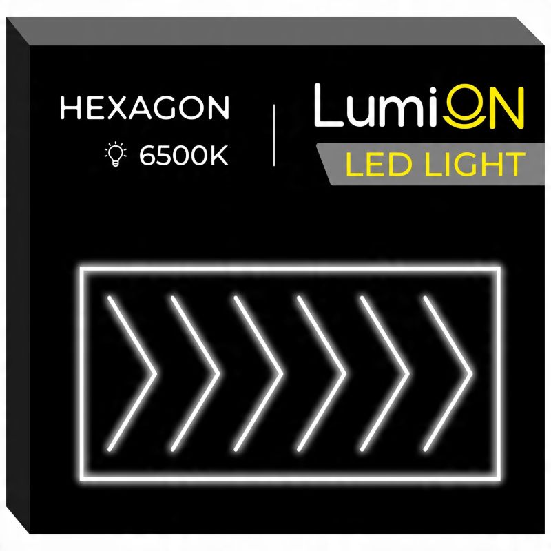 Lampa led hexagon LumiON panel sufit oświetlenie warsztatu 484,5x243,5 1szt.