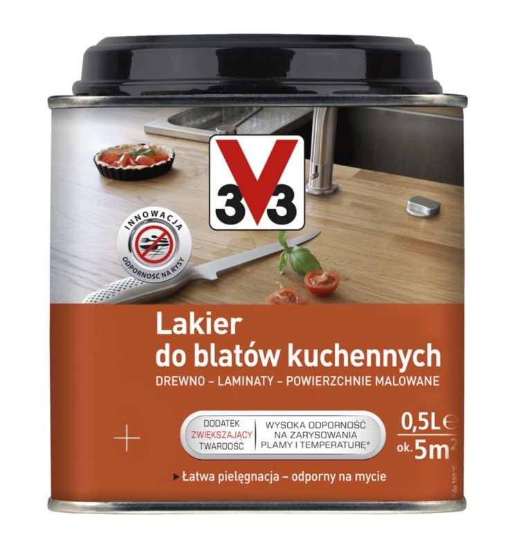 Lakier do blatów kuchennych V33 satyna 0,5 l
