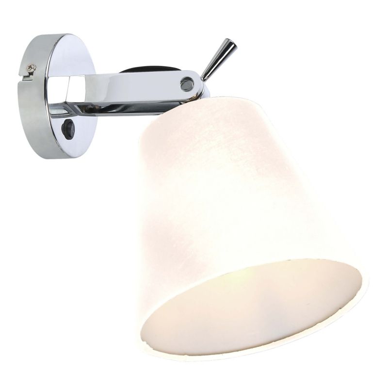 Kinkiet ścienny Light Prestige Bali biały chromowany 1 x E27 x 60W IP20 wym: 18 x 17 cm - 1 szt.